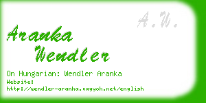 aranka wendler business card